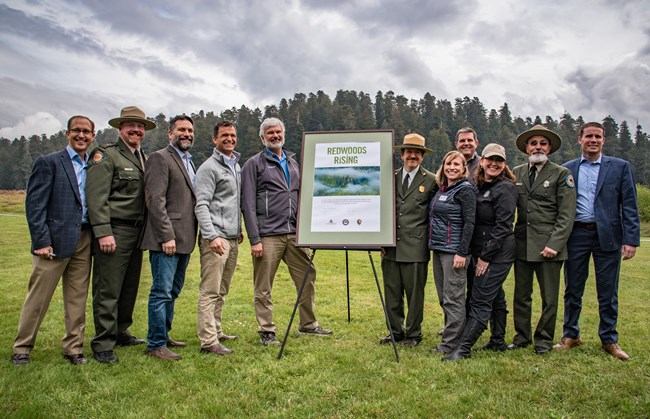 Members of redwood rising stand together