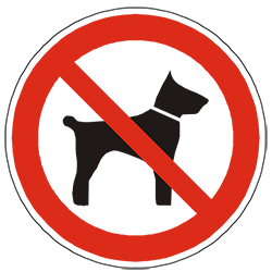 No dogs and no pets symbol.