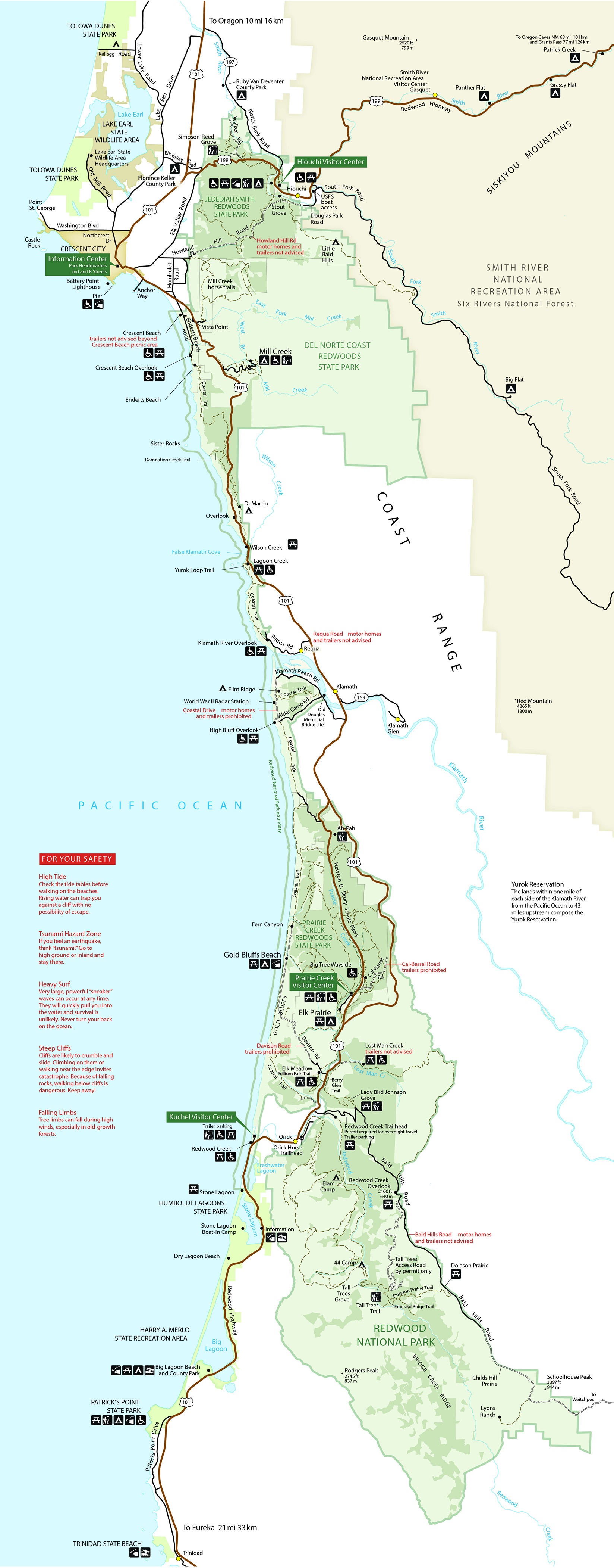 redwood forest california map Maps Redwood National And State Parks U S National Park Service redwood forest california map