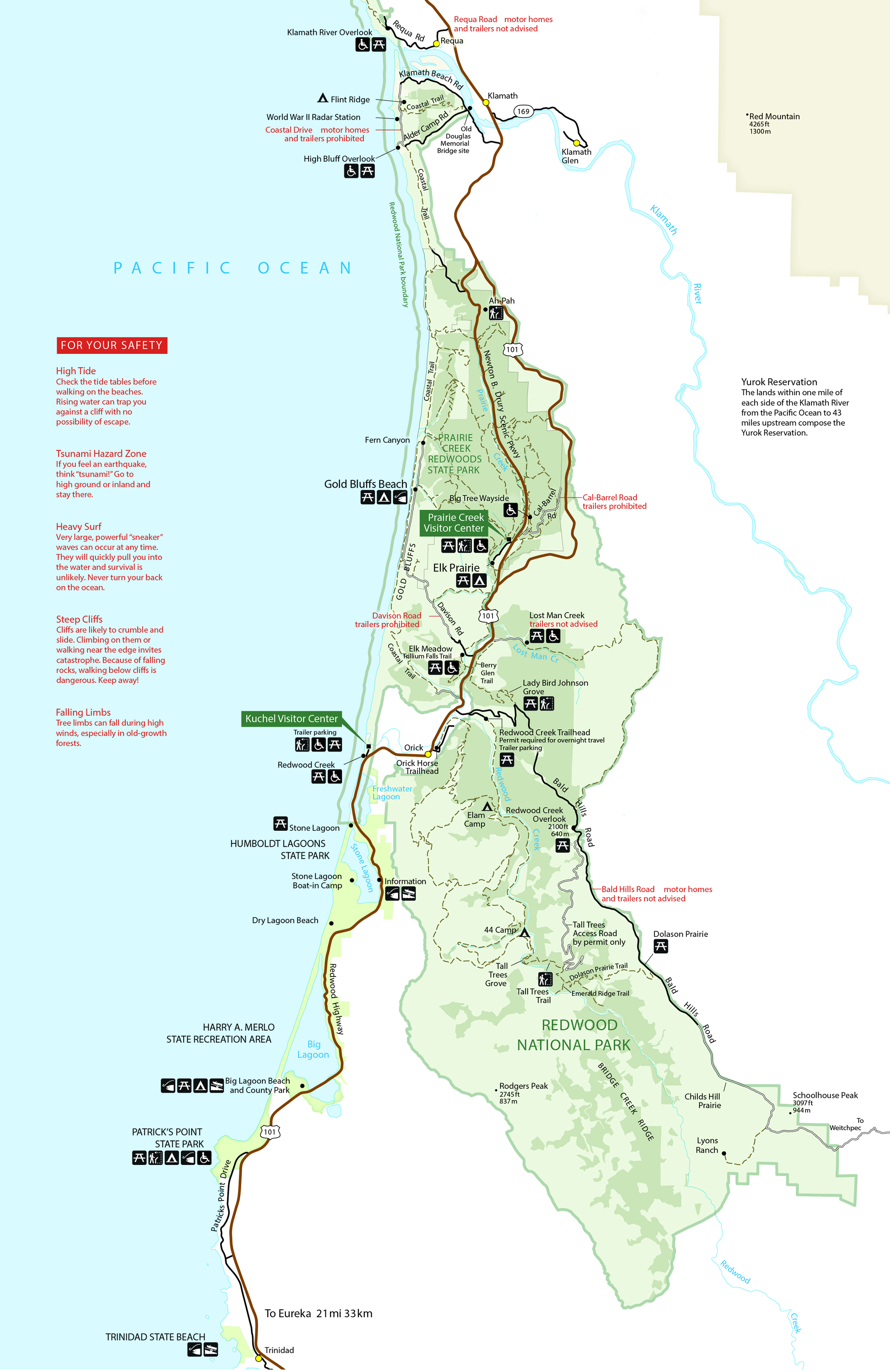 redwood forest california map Maps Redwood National And State Parks U S National Park Service redwood forest california map