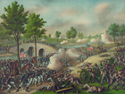 Lithograph of Battle of Antietam