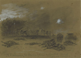Sketch of captured guns