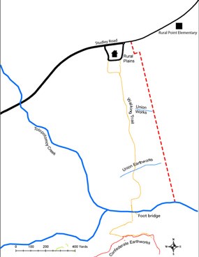Battlefield Tour map of Totopotomoy Creek