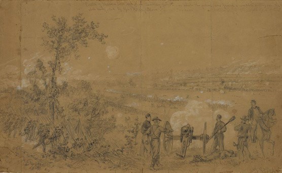 sketch of the battle of Malvern Hill