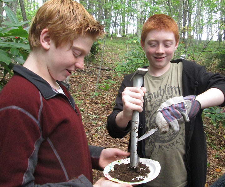 Students Collect Soil Data in the Park Students Collect Soil Data in the Park