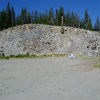 Old quarry site with old car