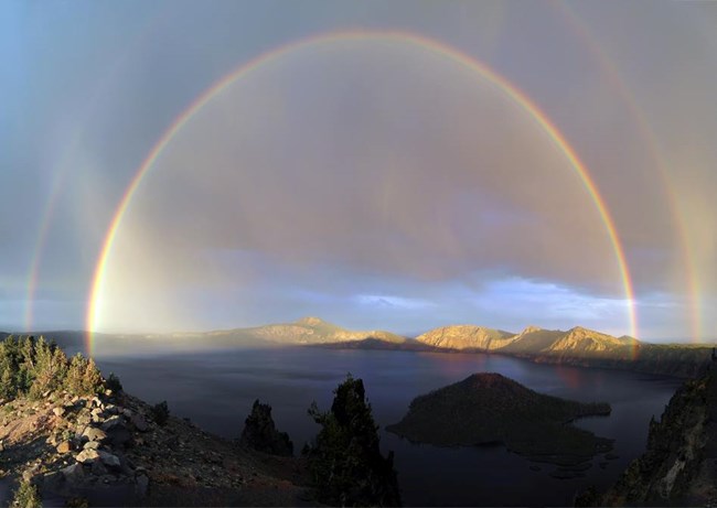 Double Rainbow at Crater Lake