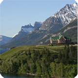 Waterton Lakes National Park thumbnail Prince of Wales hotel sits on mountainside in Waterton.