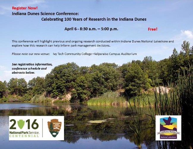 Conference date and time overlay a view of a scenic wetland. Conference date and time overlay a view of a scenic wetland.