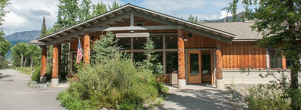 front of the murie science and learning center building
