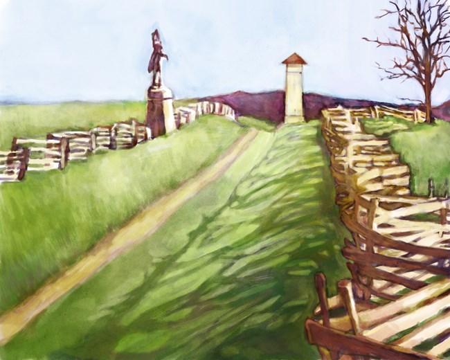 Trench illustration of Antietam National Battlefield