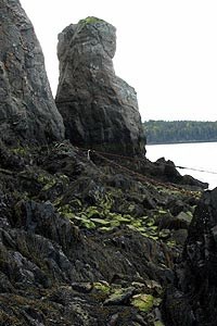 The rock formation called Friar's Head. The rock formation called Friar's Head.