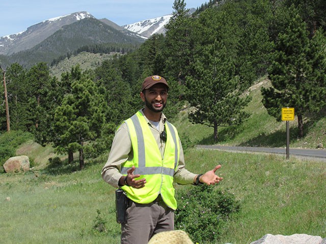 Volunteer Muhammad at Sheep Lakes Volunteer Muhammad at Sheep Lakes