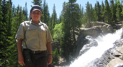 Photo volunteer at Alberta Falls Photo volunteer at Alberta Falls