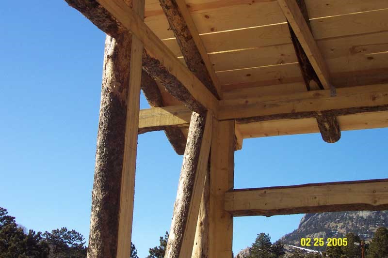 a photo of timber framing