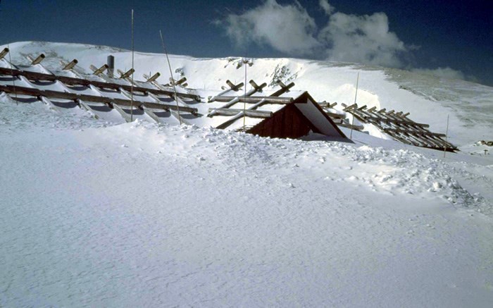 a photo of Alpine Visitor Center in winter