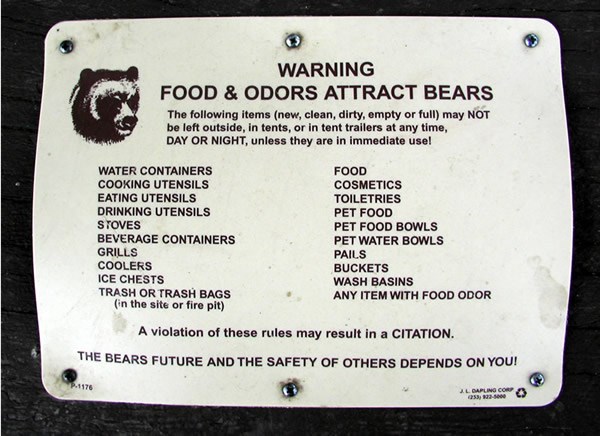 a photo of a bear notice