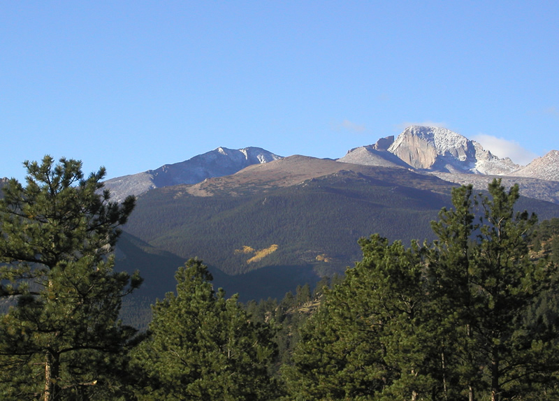 a photo of aspen on Longs Peak