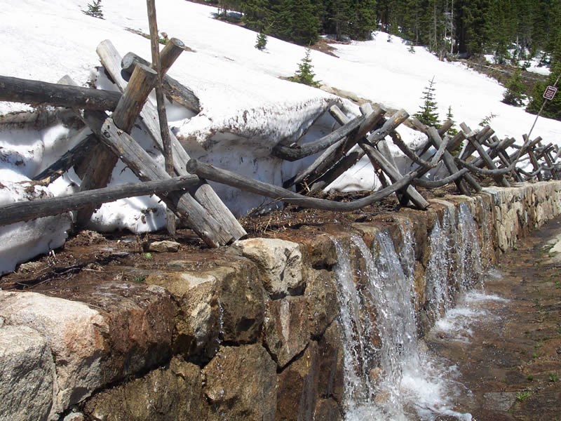 a photo of snow melt