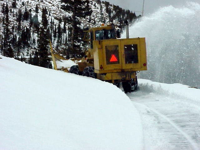a photo of a snowplow on Trail Ridge Road