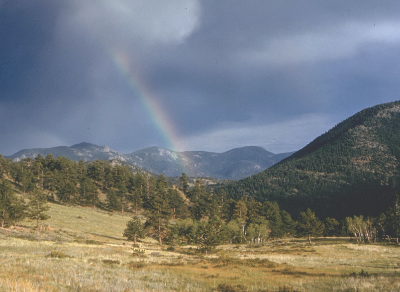 a photo of  a rainbow