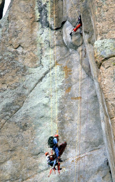 a photo of the rescue of an injured climber