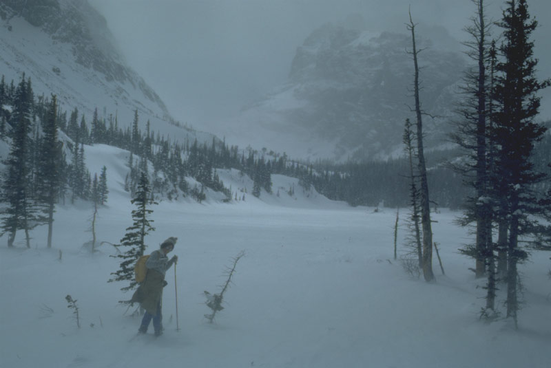 a photo of upslope storm conditions
