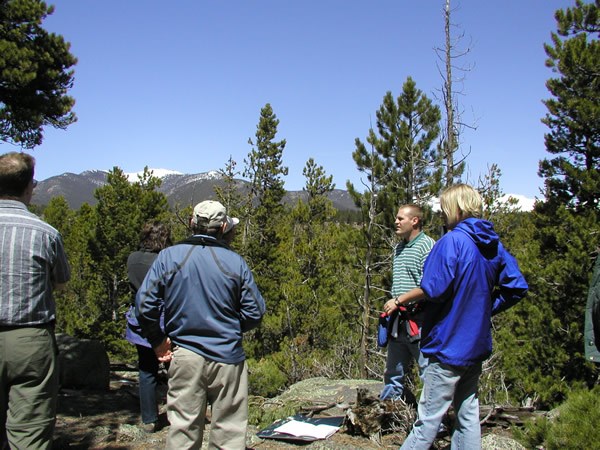 a  photo of team reviewing vistas