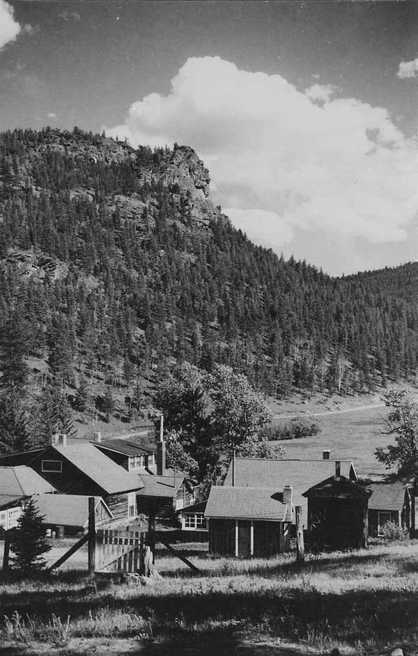 an  historic photo of McGraw Ranch in the 1940s