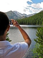 Student films in the park