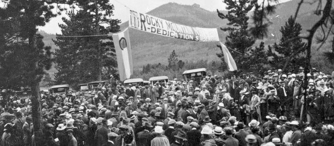 People at ROMO 1915 dedication.