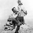 Enos Mills and daughter on Longs Peak
