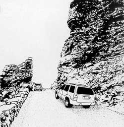 Drawing Rock Cut along Trail Ridge Road