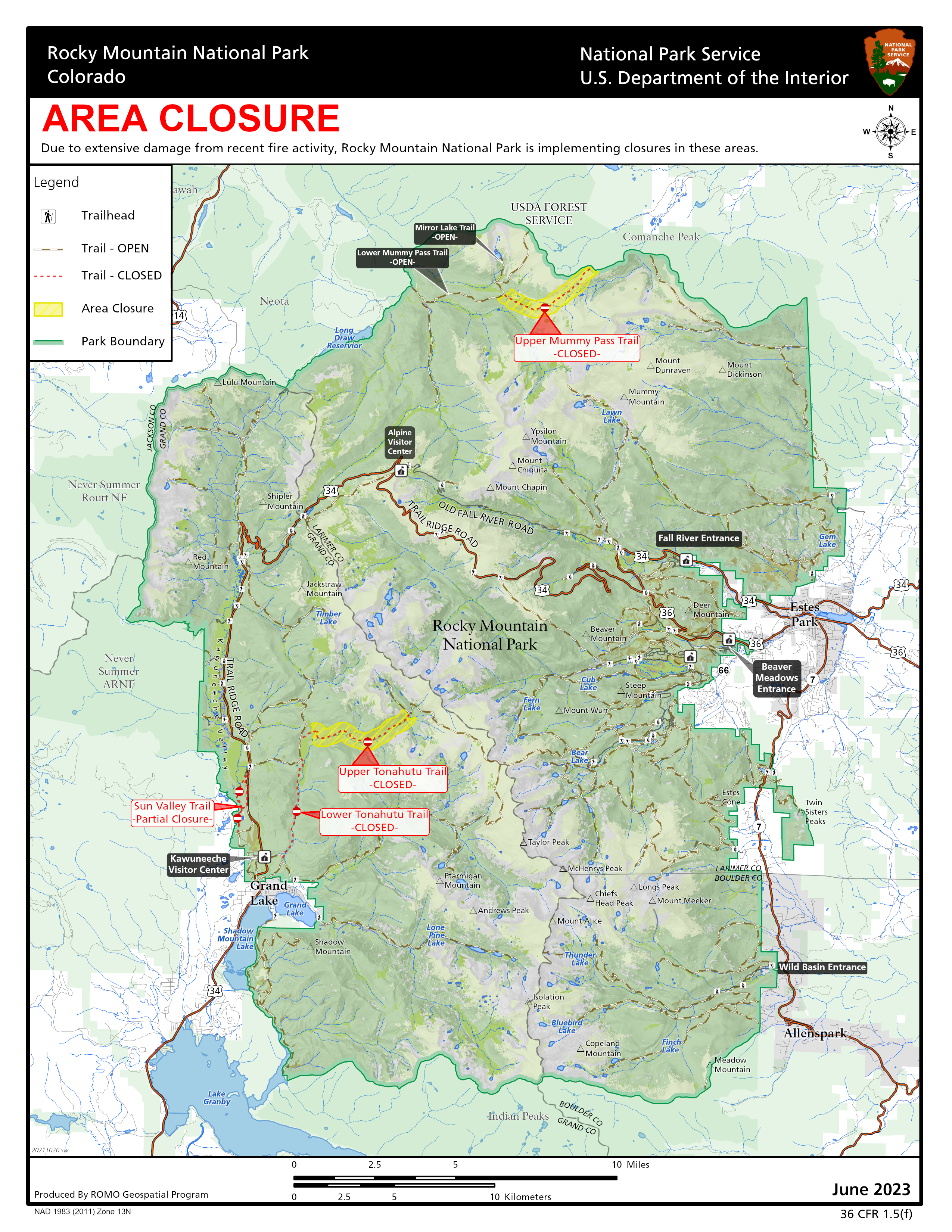 Trail Conditions - Rocky Mountain National Park (U.S. National