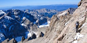 Hiker on Longs Peak Trail