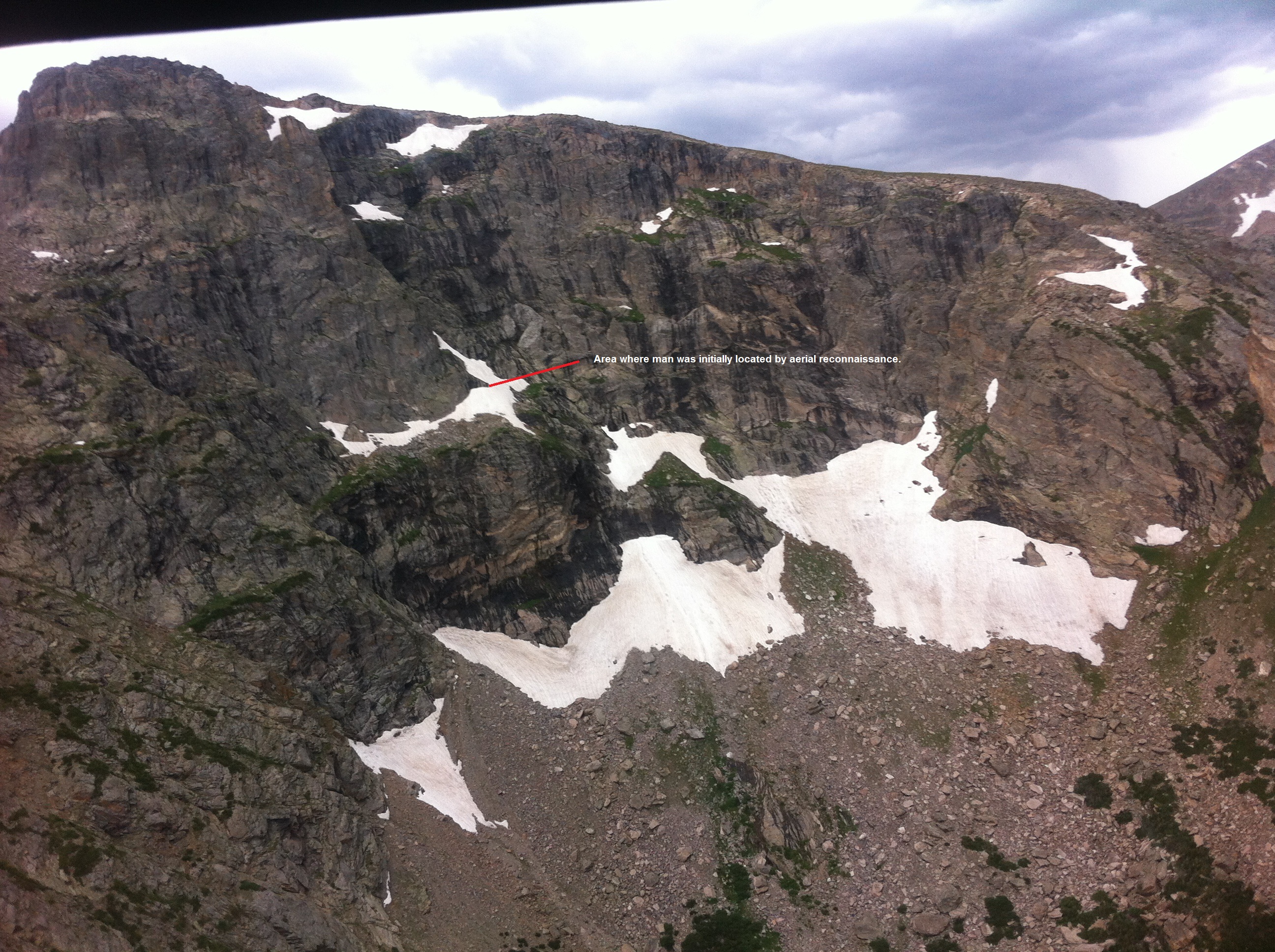 Area below Gabletop Mountain July 25 where man was initially located