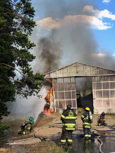 Fire at Glacier Creek Stables Courtesy Rocky Mountain National Park Fire at Glacier Creek Stables Hay Barn