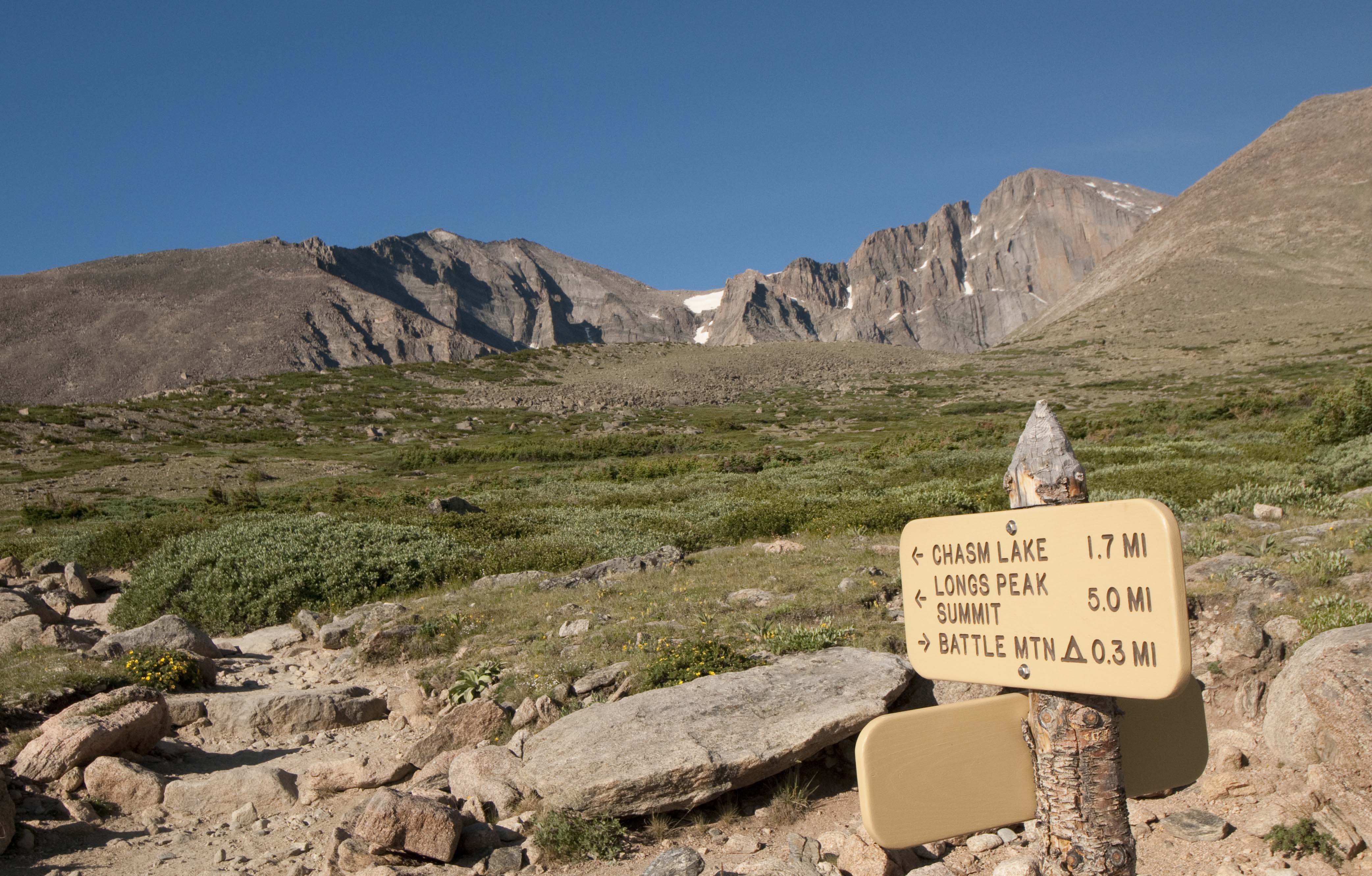 Longs Peak Area Trail Signage