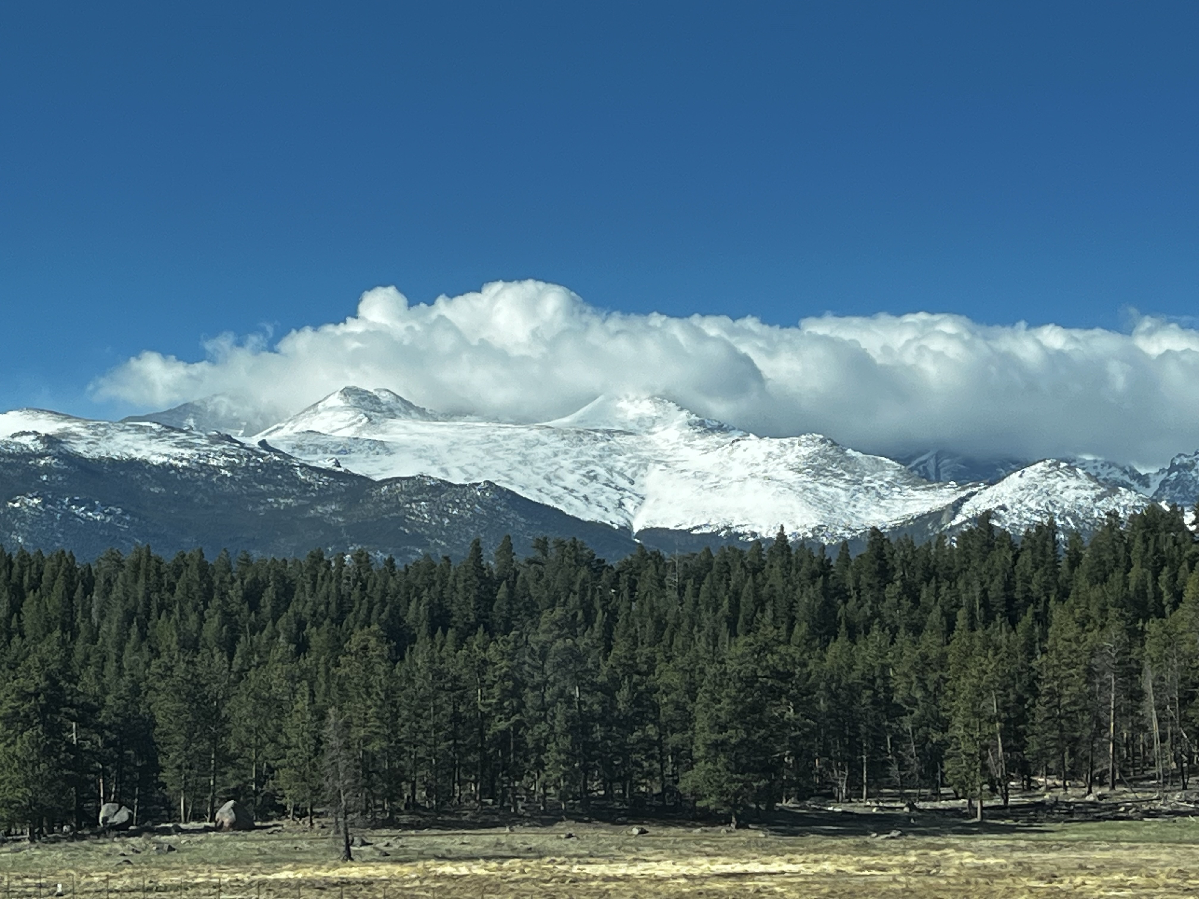 Longs Peak obscured by cloud cover May 14, 2024 Longs Peak obscured by cloud cover May 14, 2024