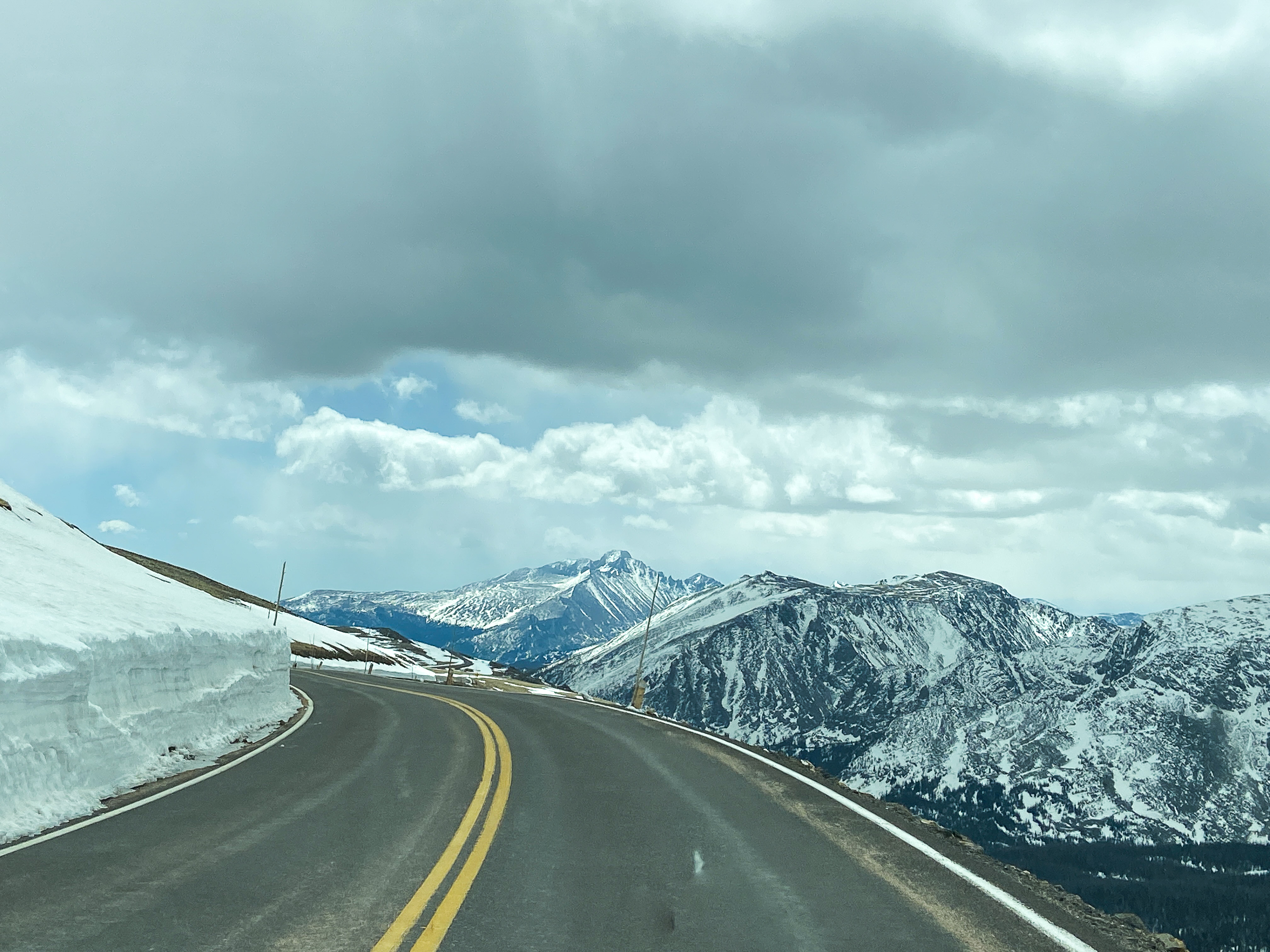 Trail Ridge Road in Rocky Mountain National Park in May 2022