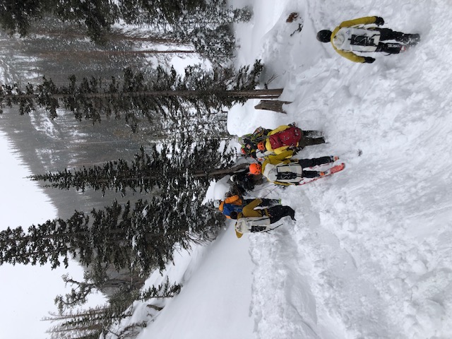 RMNP Search and Rescue Team Members February 9 Descending toward Dream Lake Courtesy Rocky Mountain National Park Winter,rescue