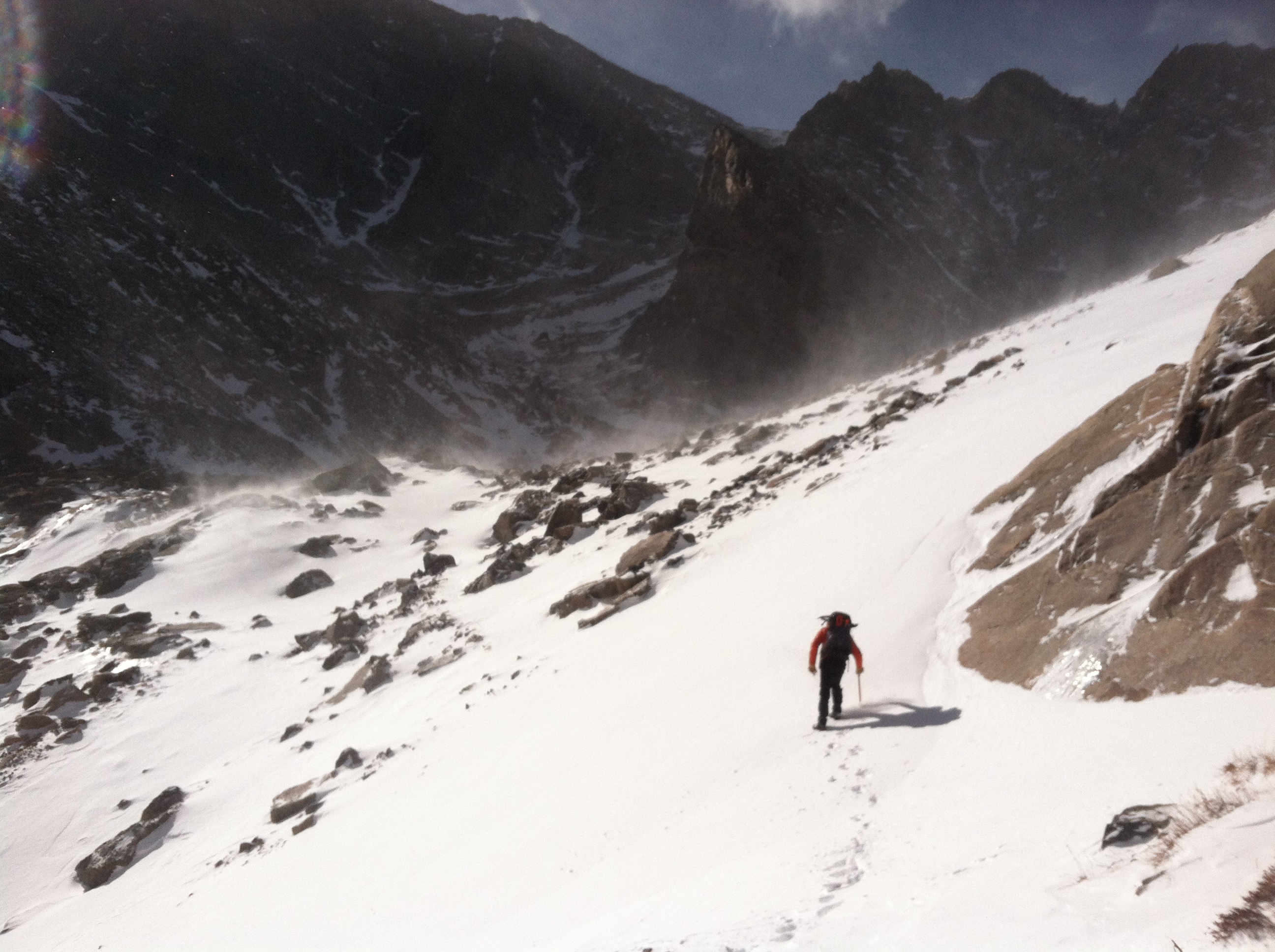 Rocky Mountain National Park Search and Rescue Team Member Near Chasm Lake November 18 Jeffris Search