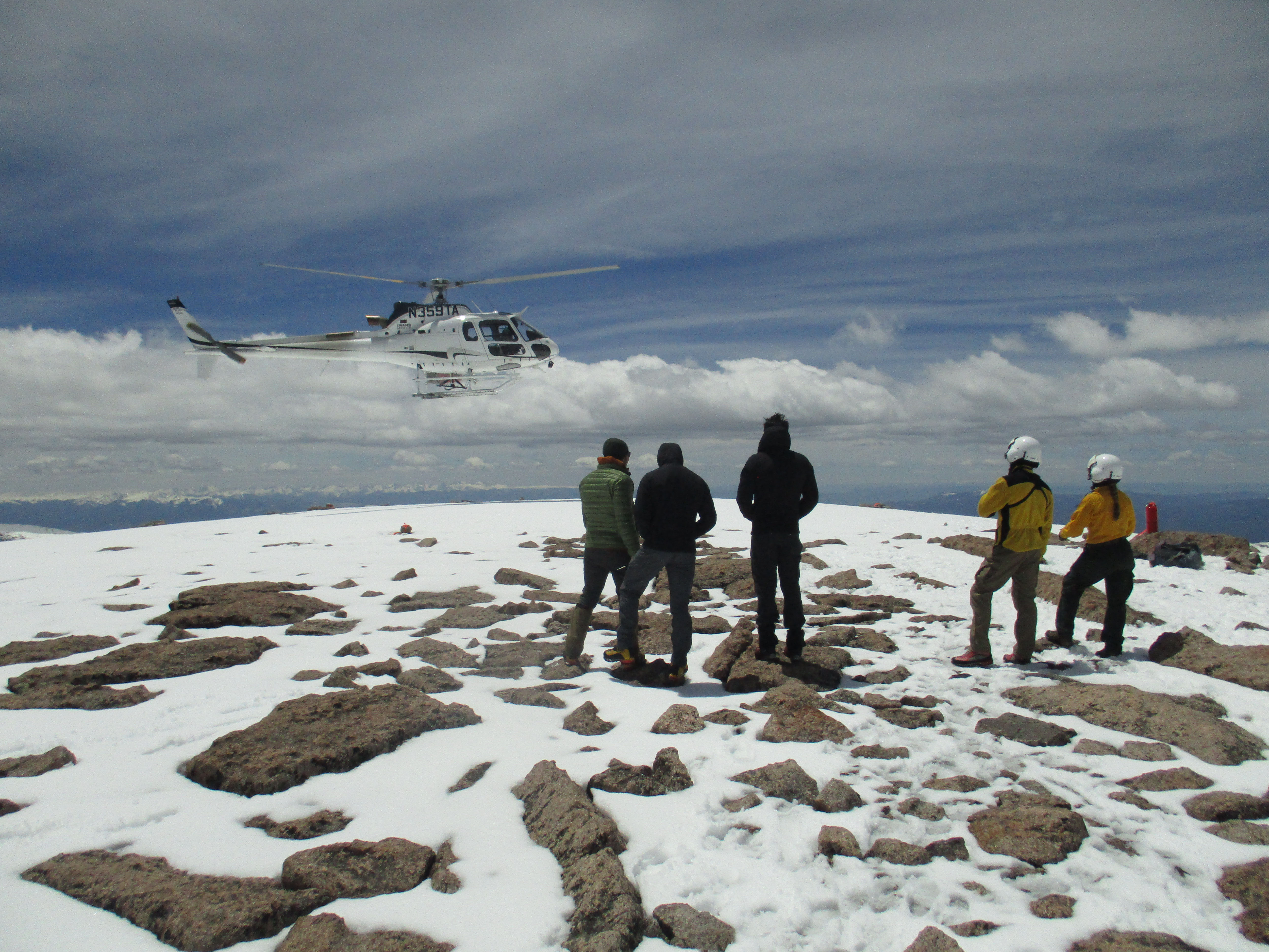 Helicopter evacuation from summit of Longs Peak.