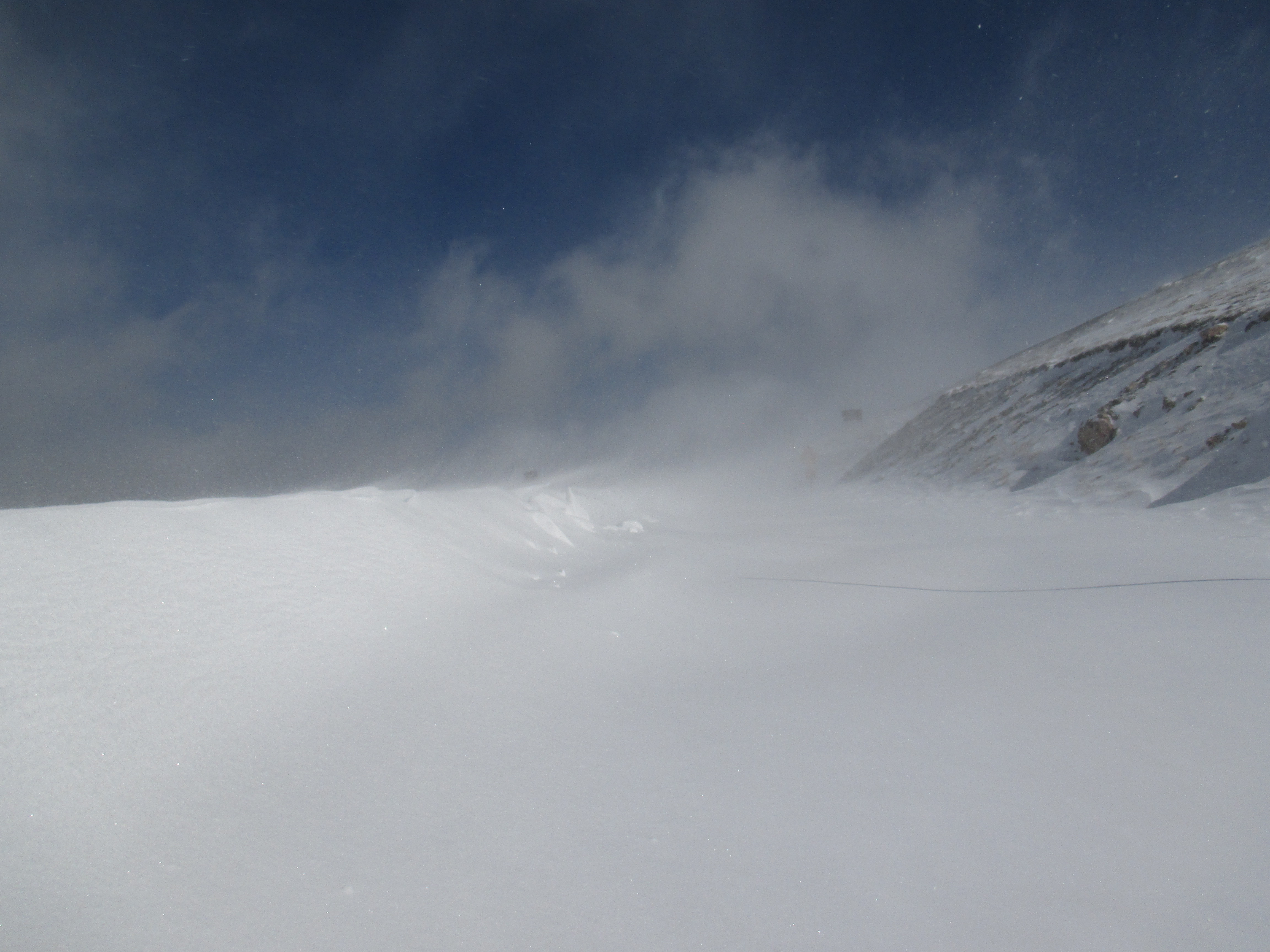 Trail Ridge Road Near Medicine Bow Curve on October 18, 2013  - 6 to 8 foot drifts