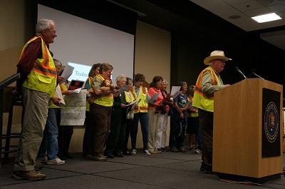 Bear Lake Trailmasters perform an original song about their experiences at the Bear Lake Trailhead. Bear Lake Trailmasters perform an original song about their experiences at the Bear Lake Trailhead.