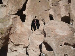 Photo Ranger Chelsea at Bandelier National Monument