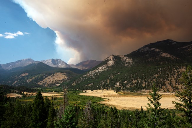 Smoke plume of the Cameron Peak fire