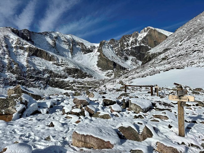 Chasm Junction, covered with snow and ice