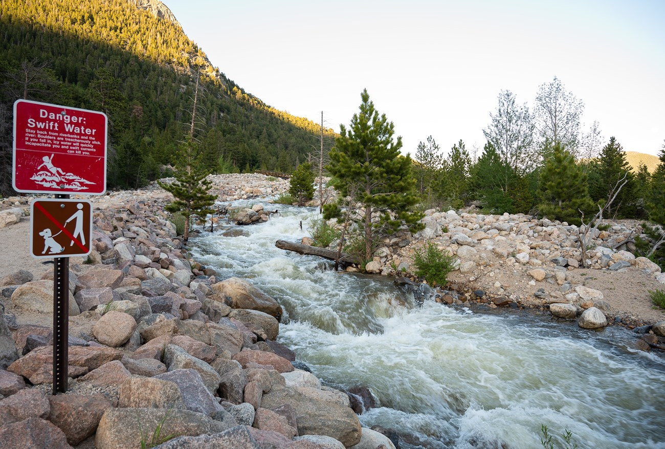 Alluvial Fan and Roaring River - Spring Runoff