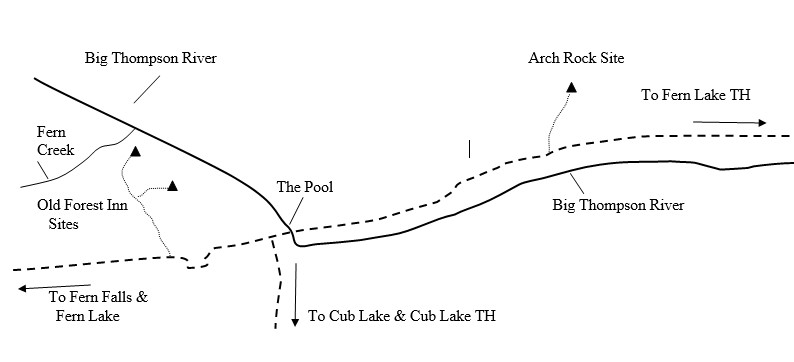 Drawing of Arch Rock Campsite Location